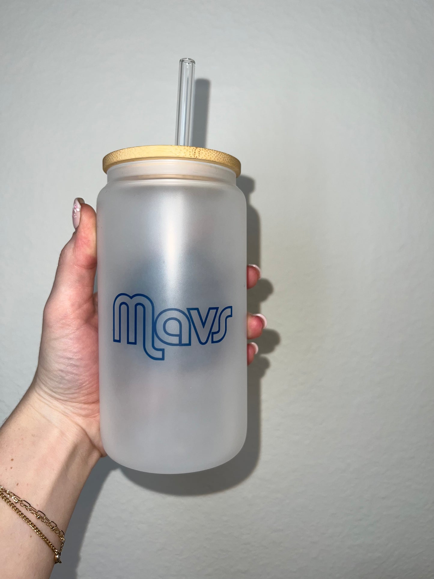 Dallas Mavs Soda Can Glass