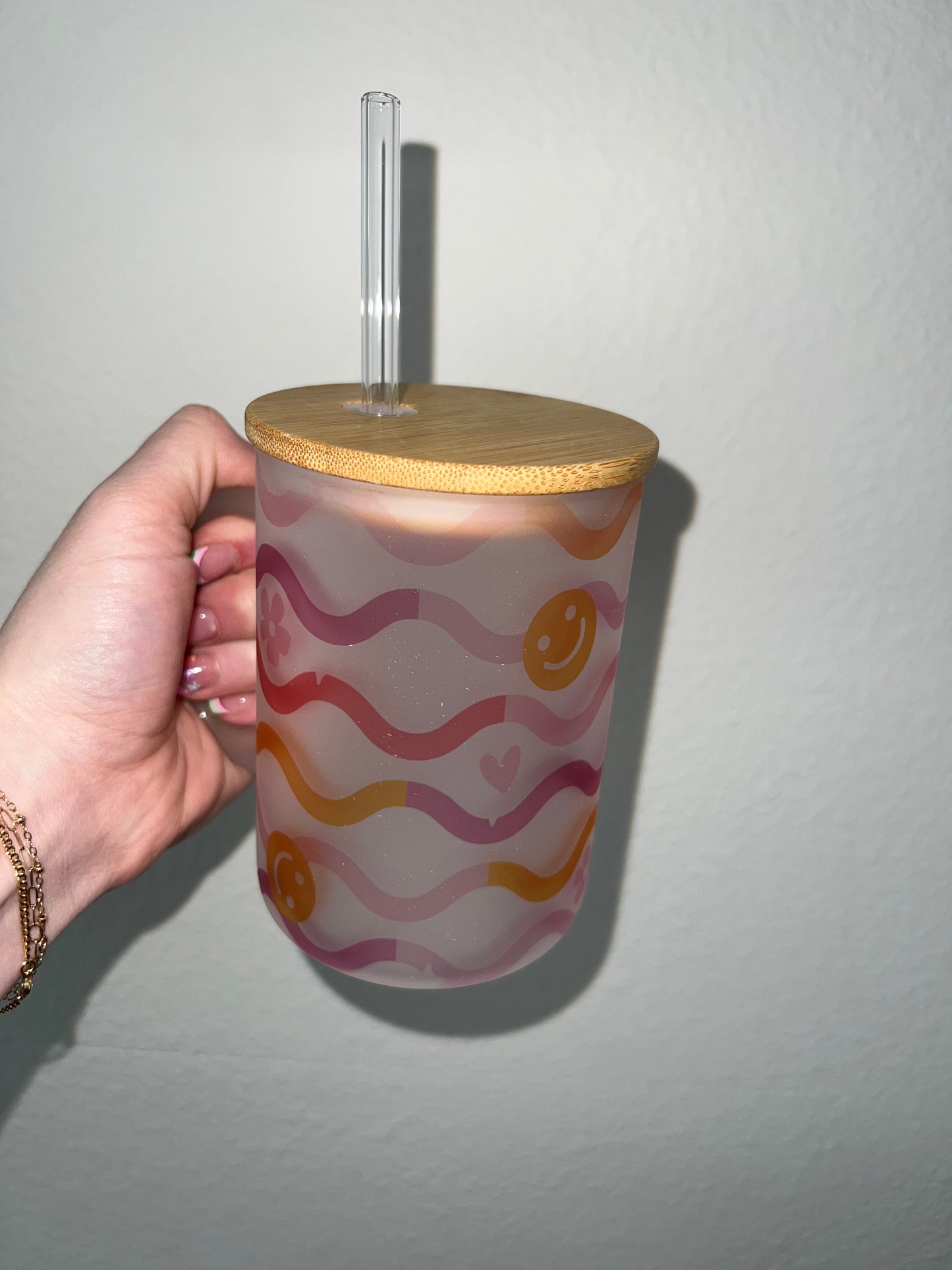 Groovy Wave Glass Coffee Mug