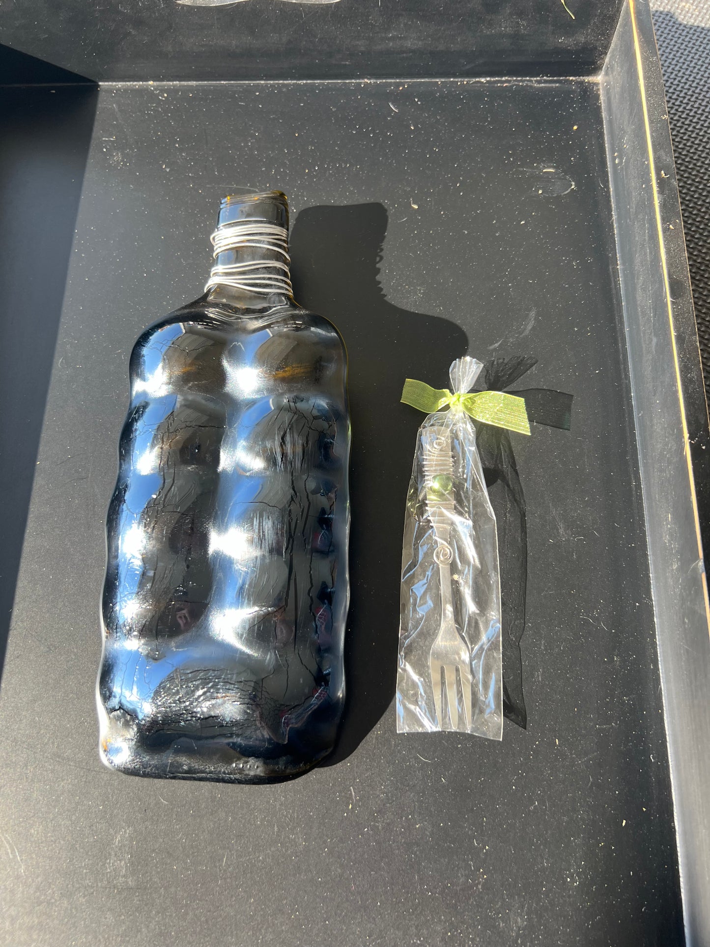 Deviled Egg Melted Bottle- Green