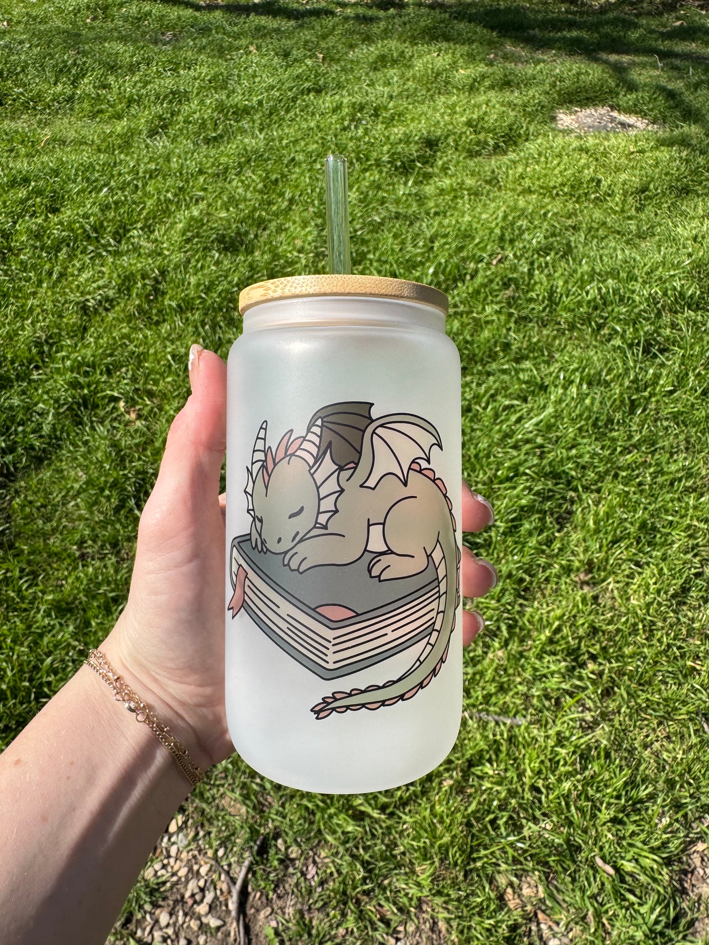 Sleeping Dragon Soda Can Glass