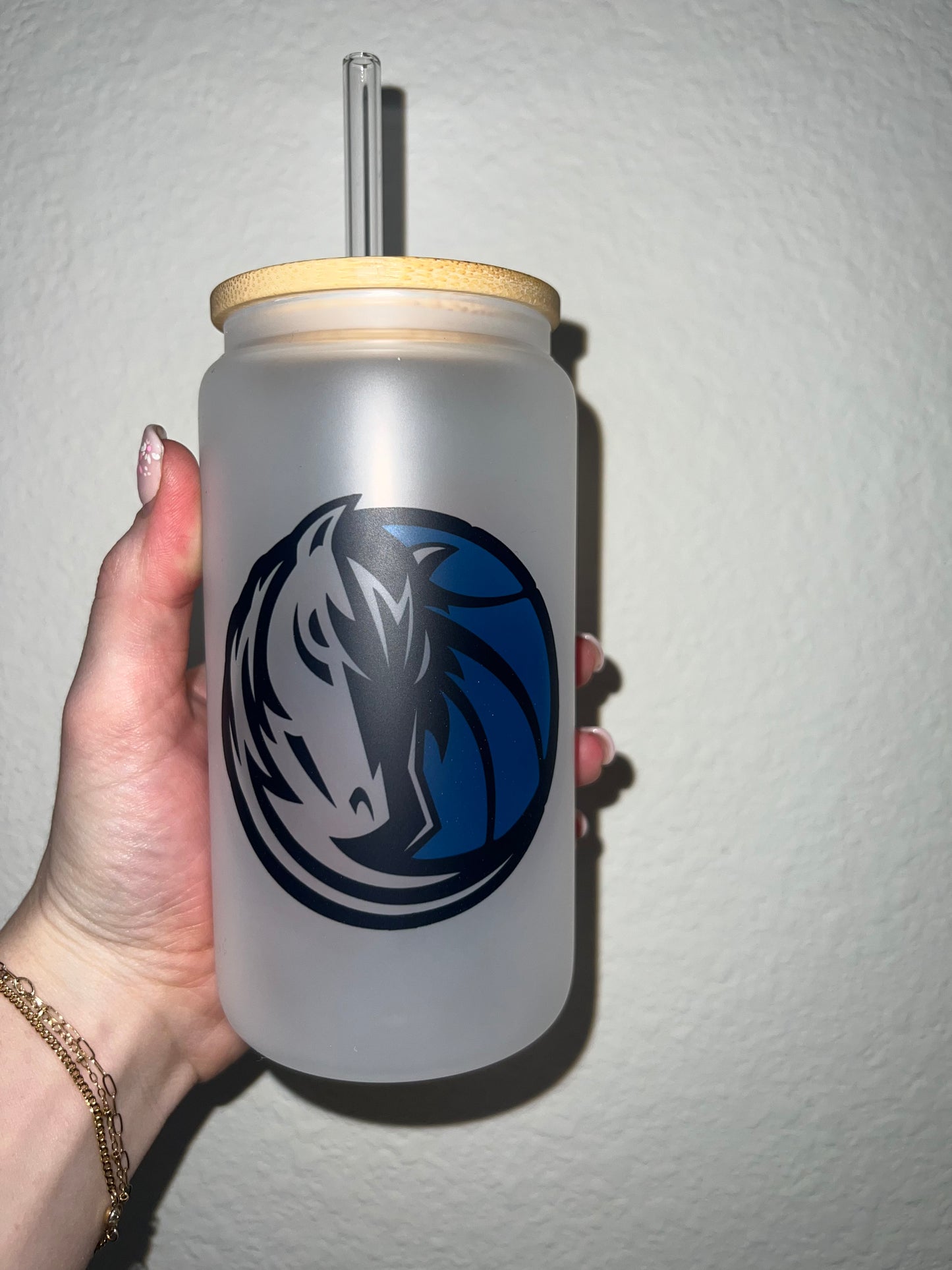 Dallas Mavs Soda Can Glass