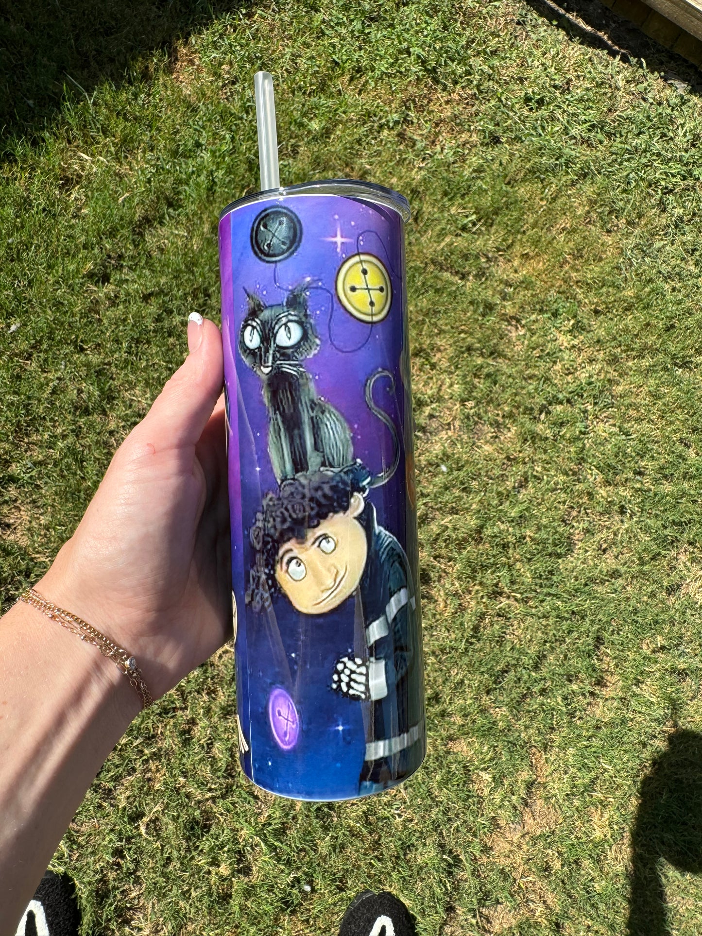 Coraline Buttons Skinny Tumbler