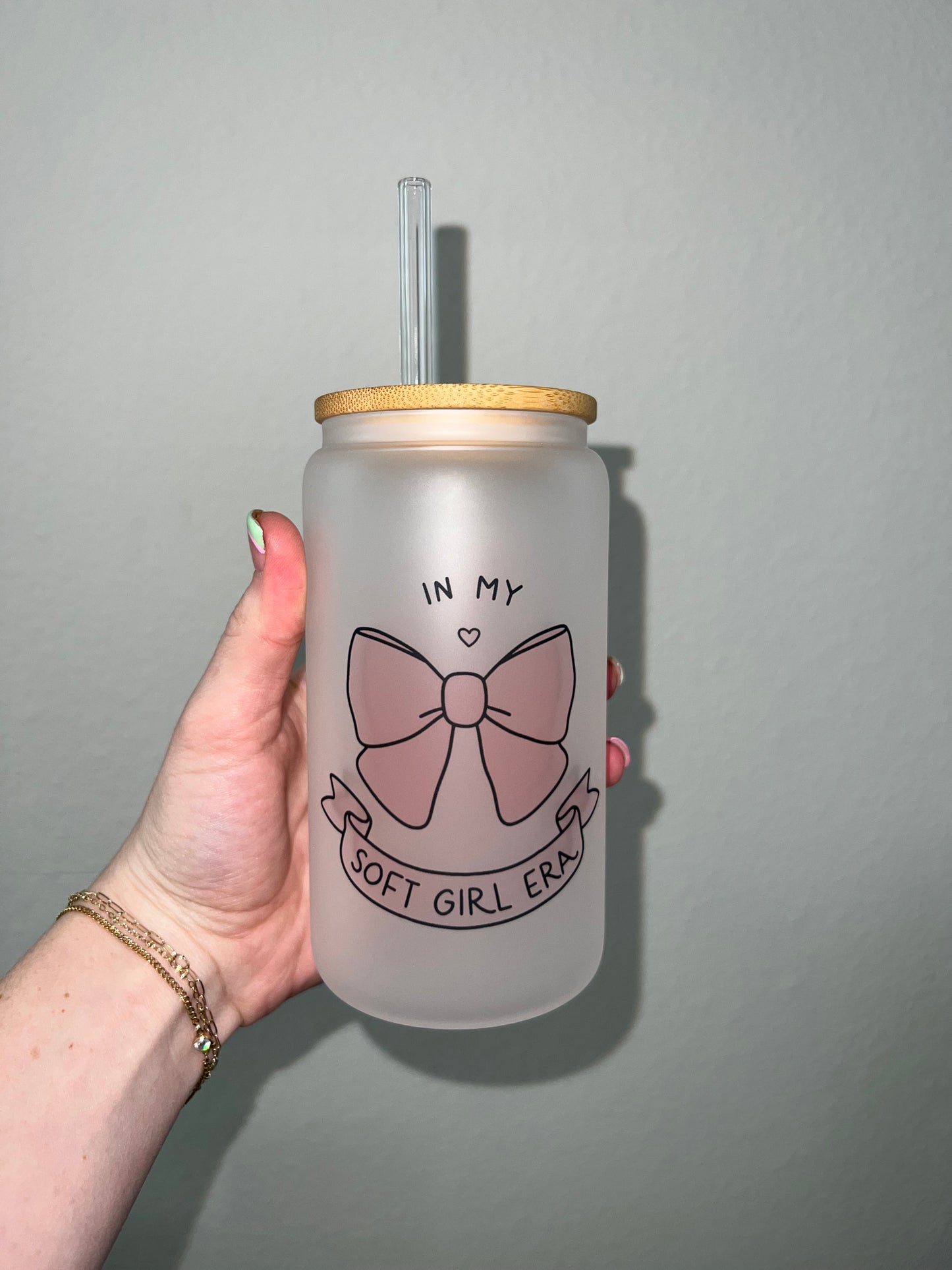 Soft Girl Era Soda Can Glass
