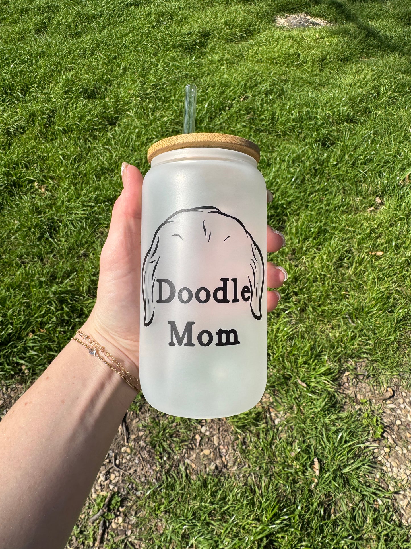 Doodle Mom Soda Can Glads