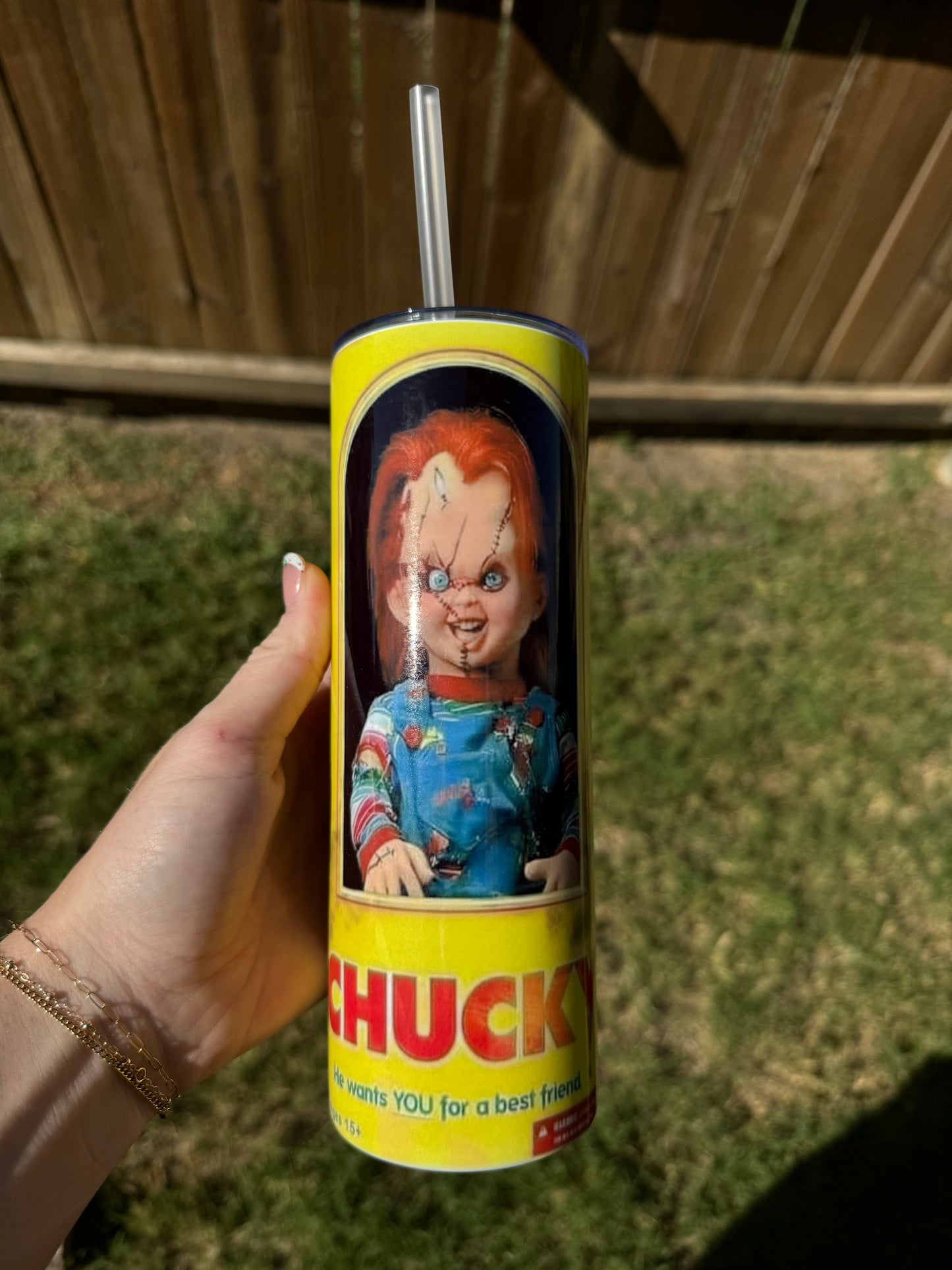 Chucky Doll Skinny Tumbler