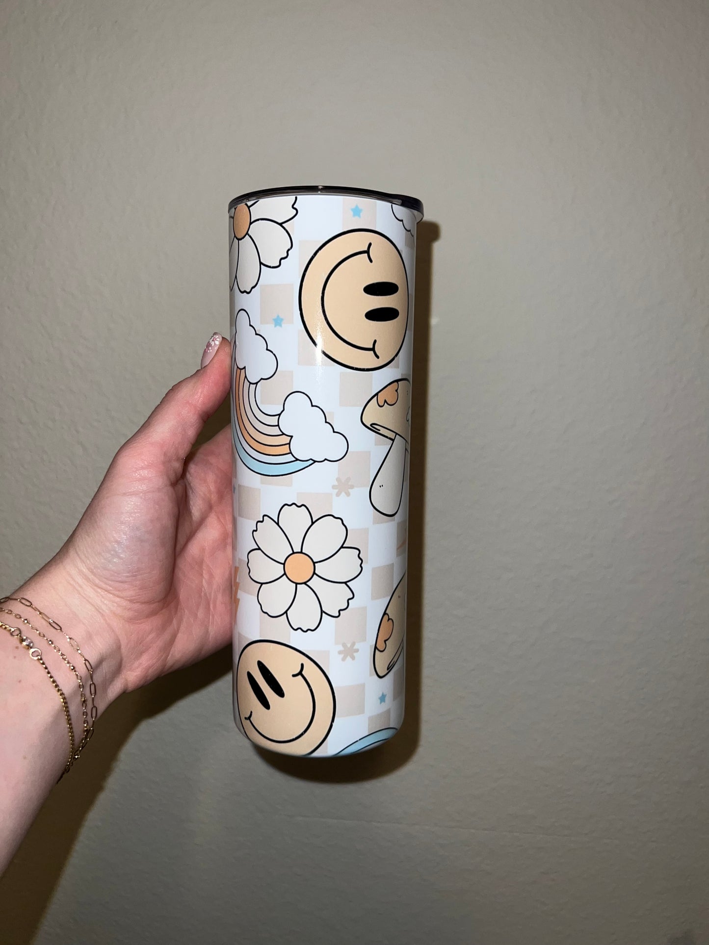 Retro 70’s Theme Skinny Tumbler