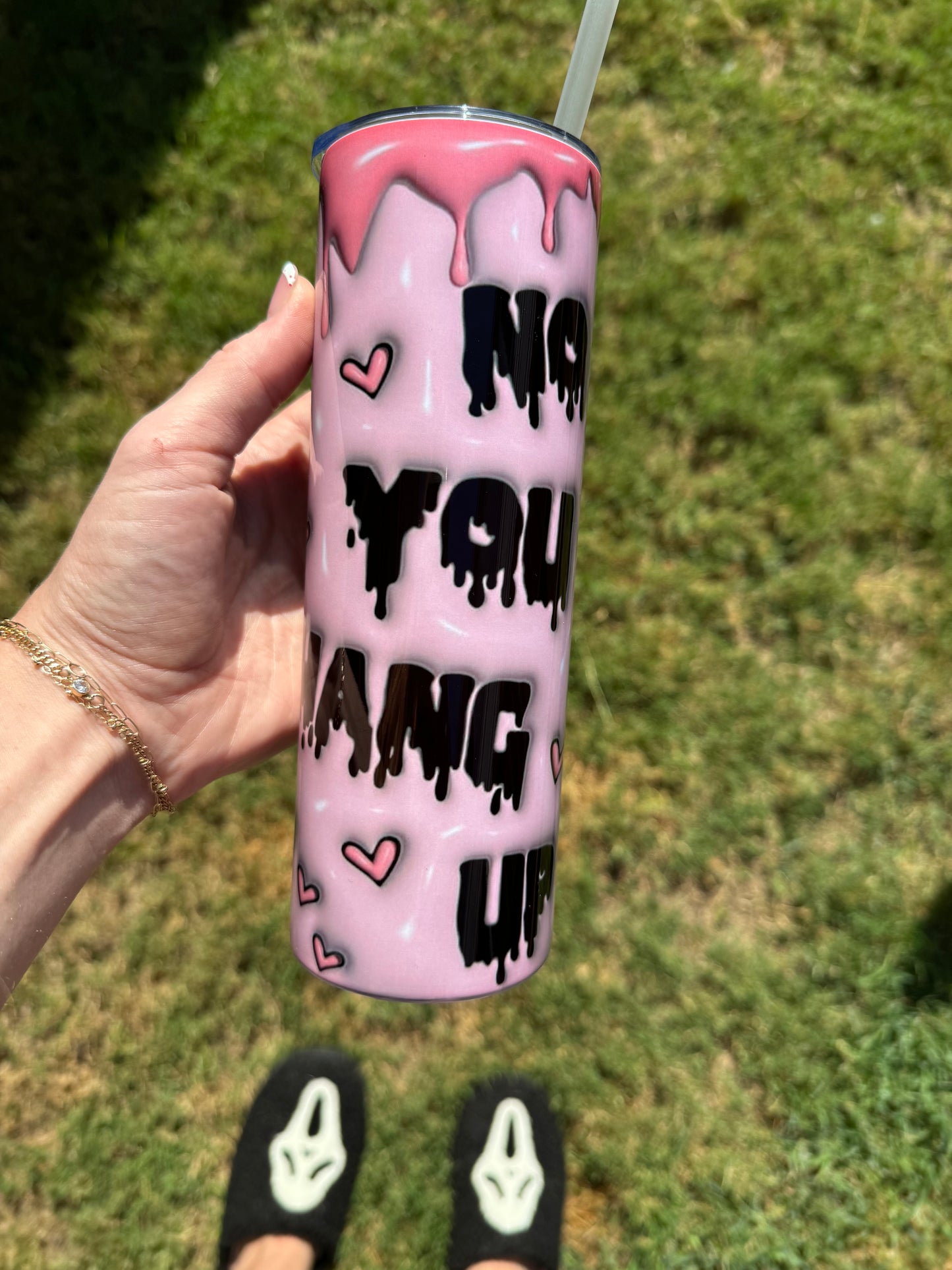 Pink Scream Skinny Tumbler