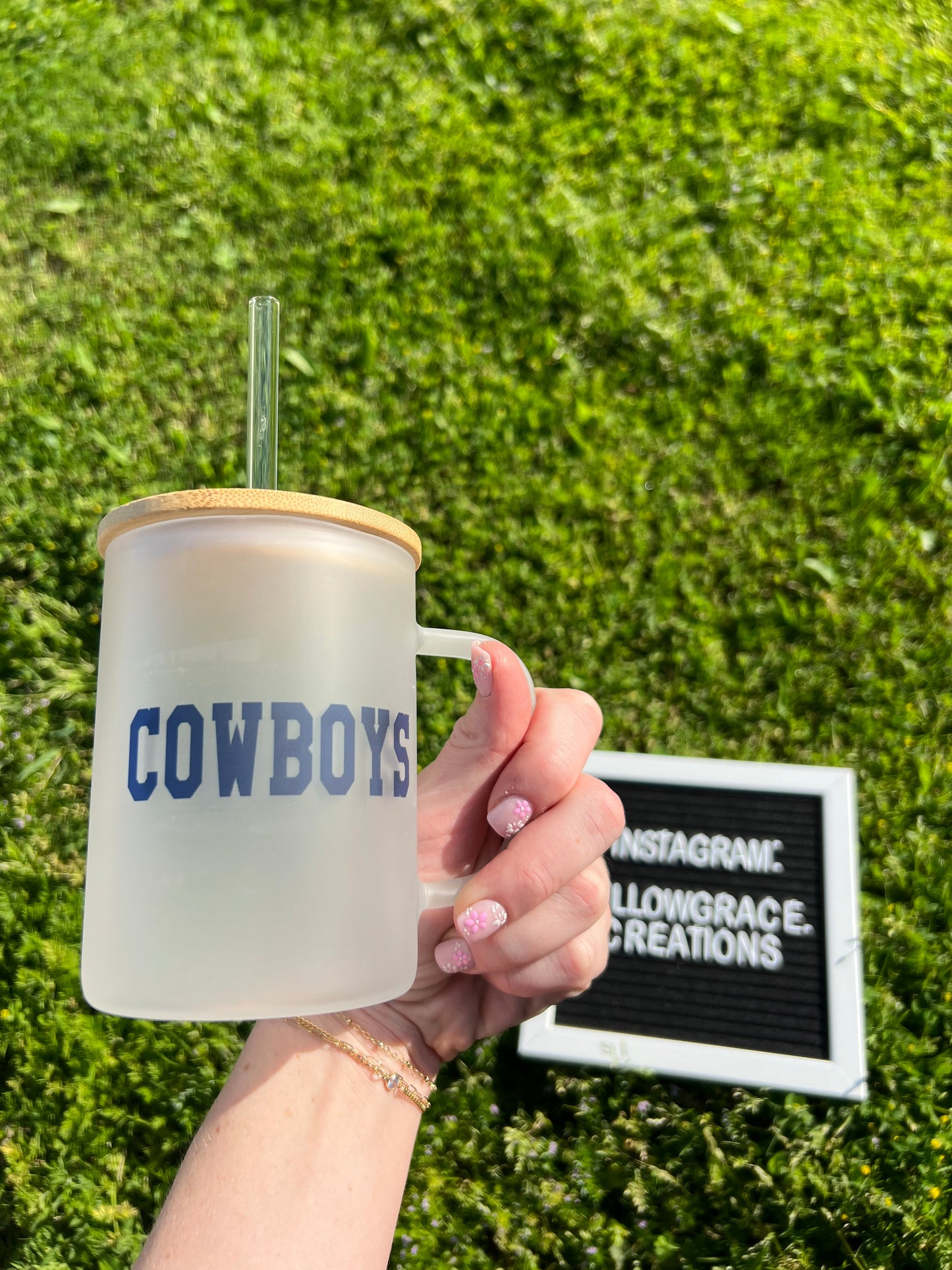 Cowboys Glass Coffee Mug
