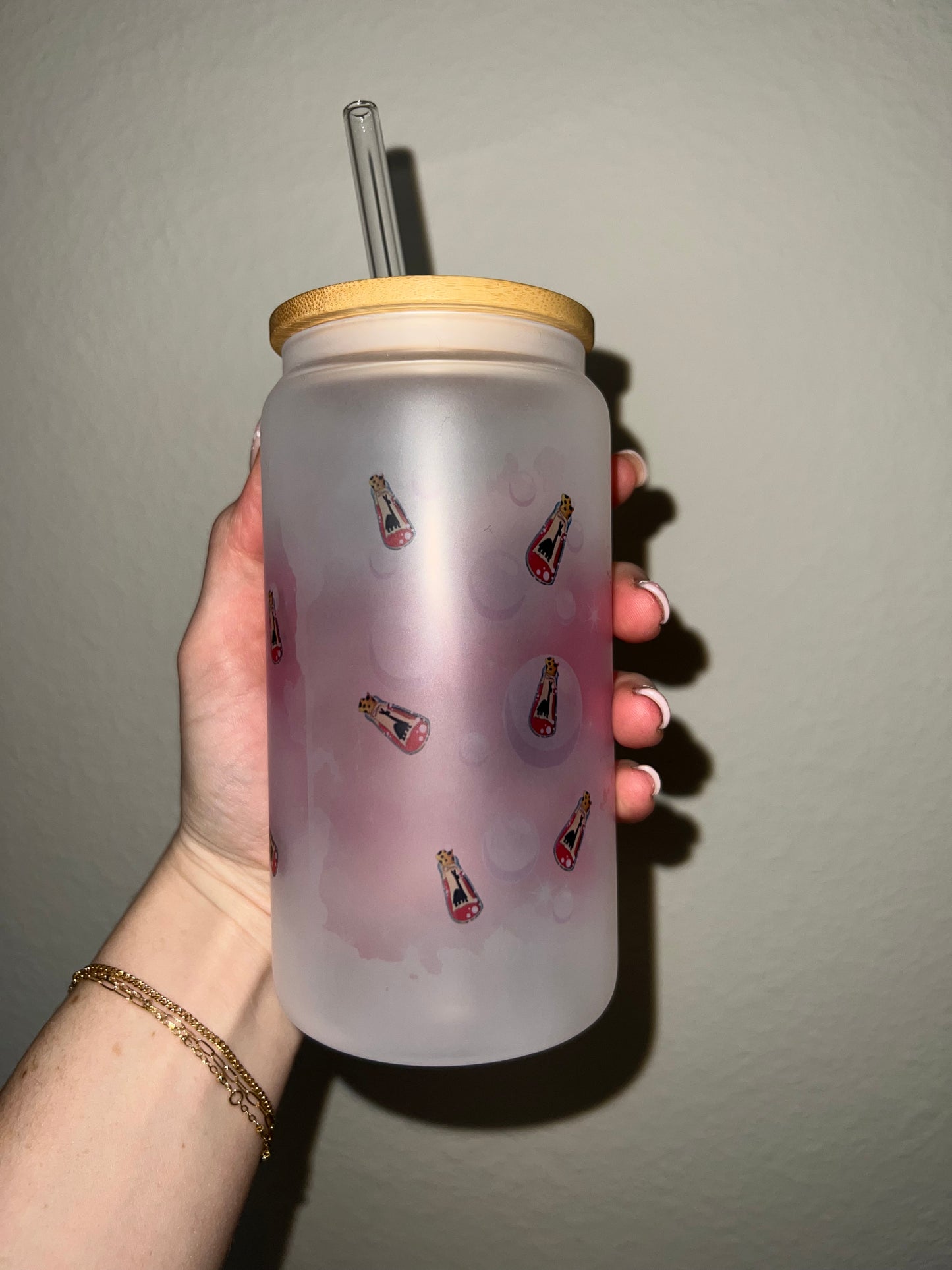 Llama Poison Wrap Soda Can Glass