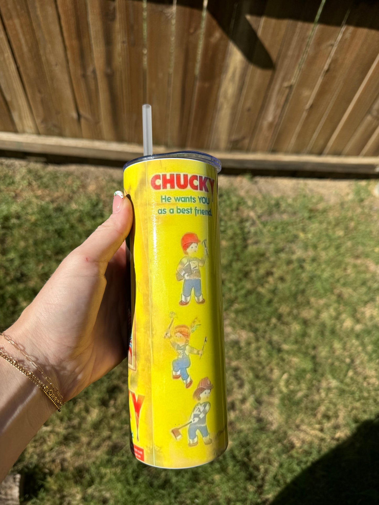 Chucky Doll Skinny Tumbler
