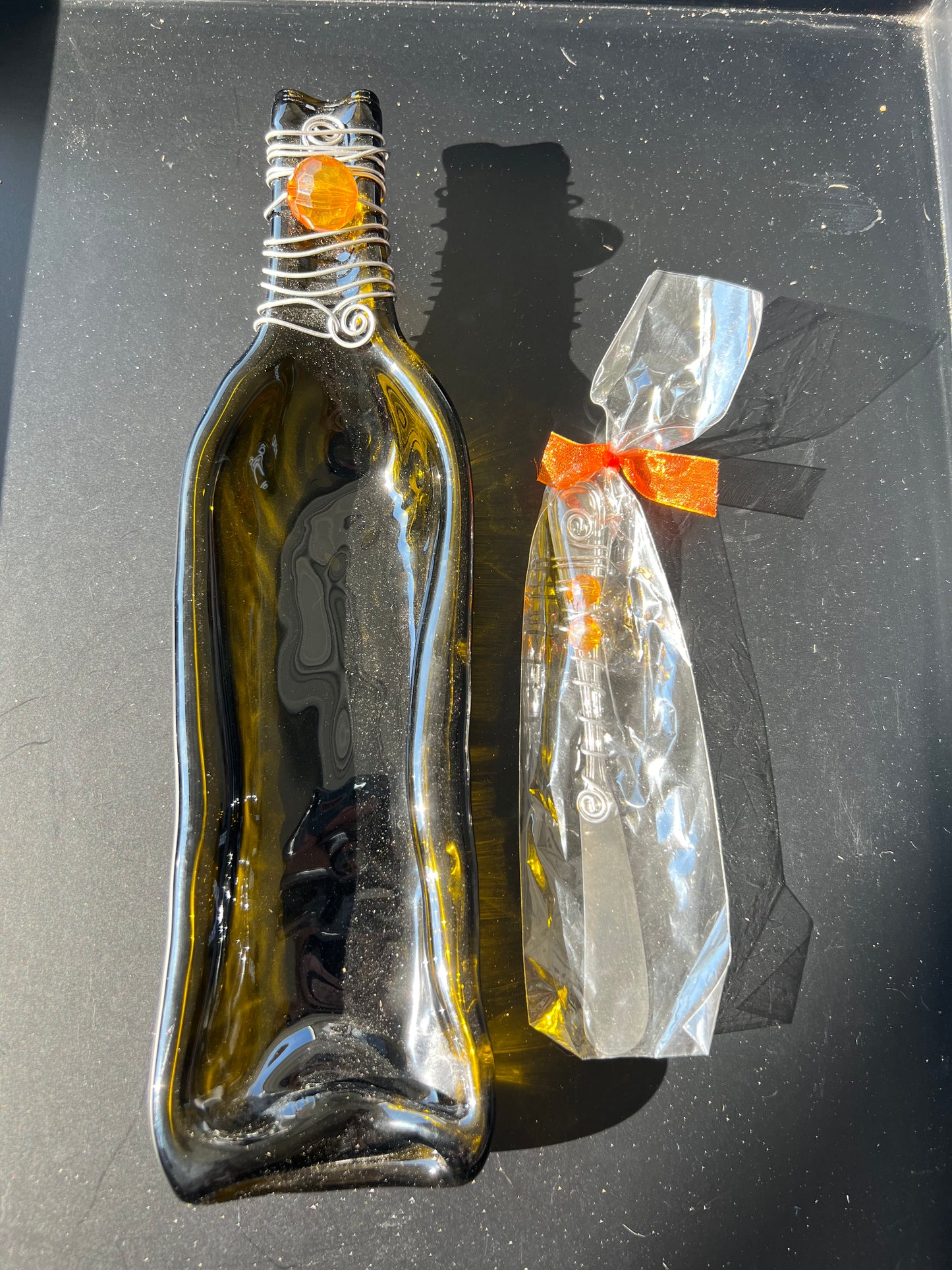 Swirl Scoop Melted Bottle-Orange
