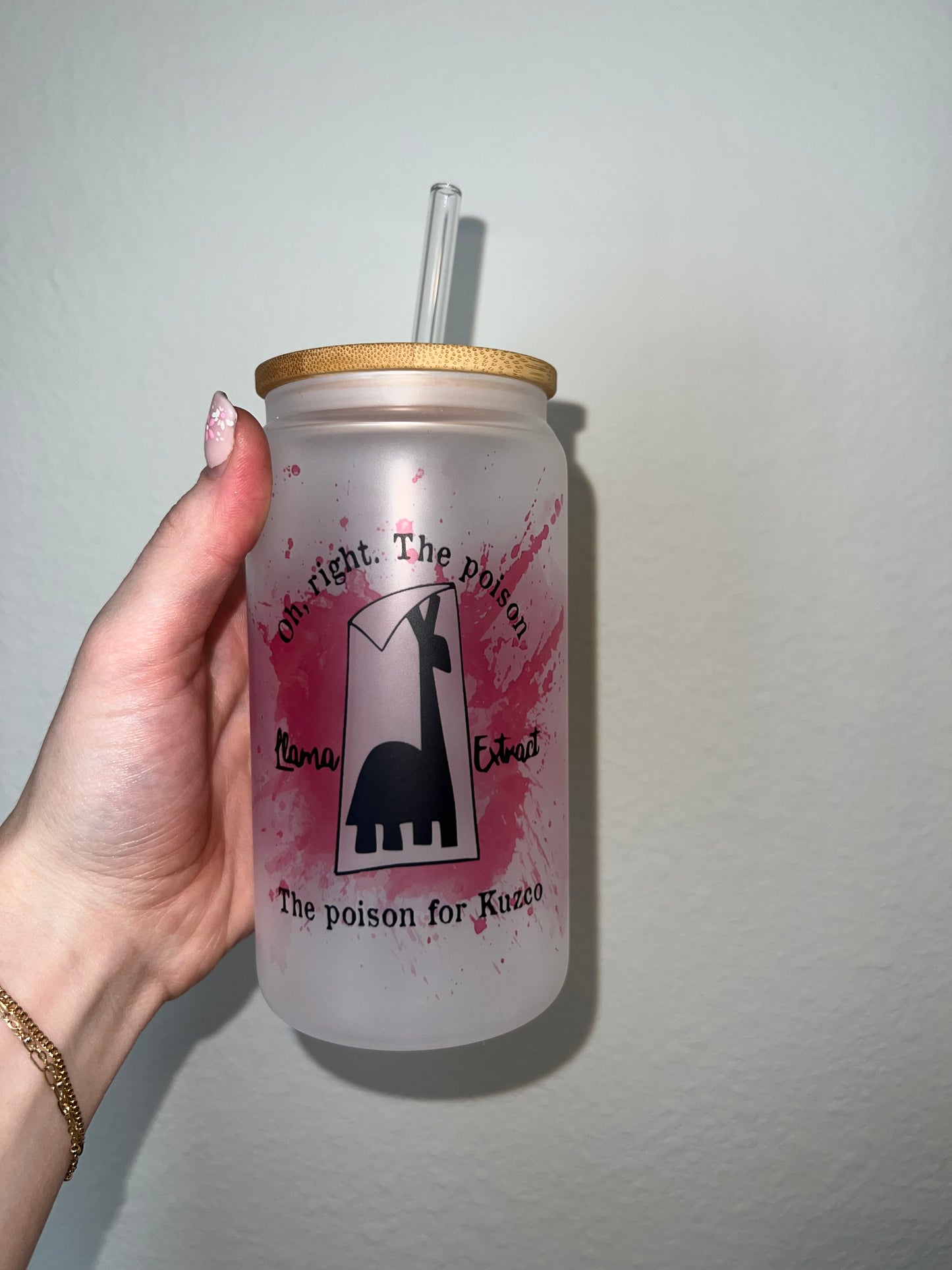 Llama Poison Wrap Soda Can Glass