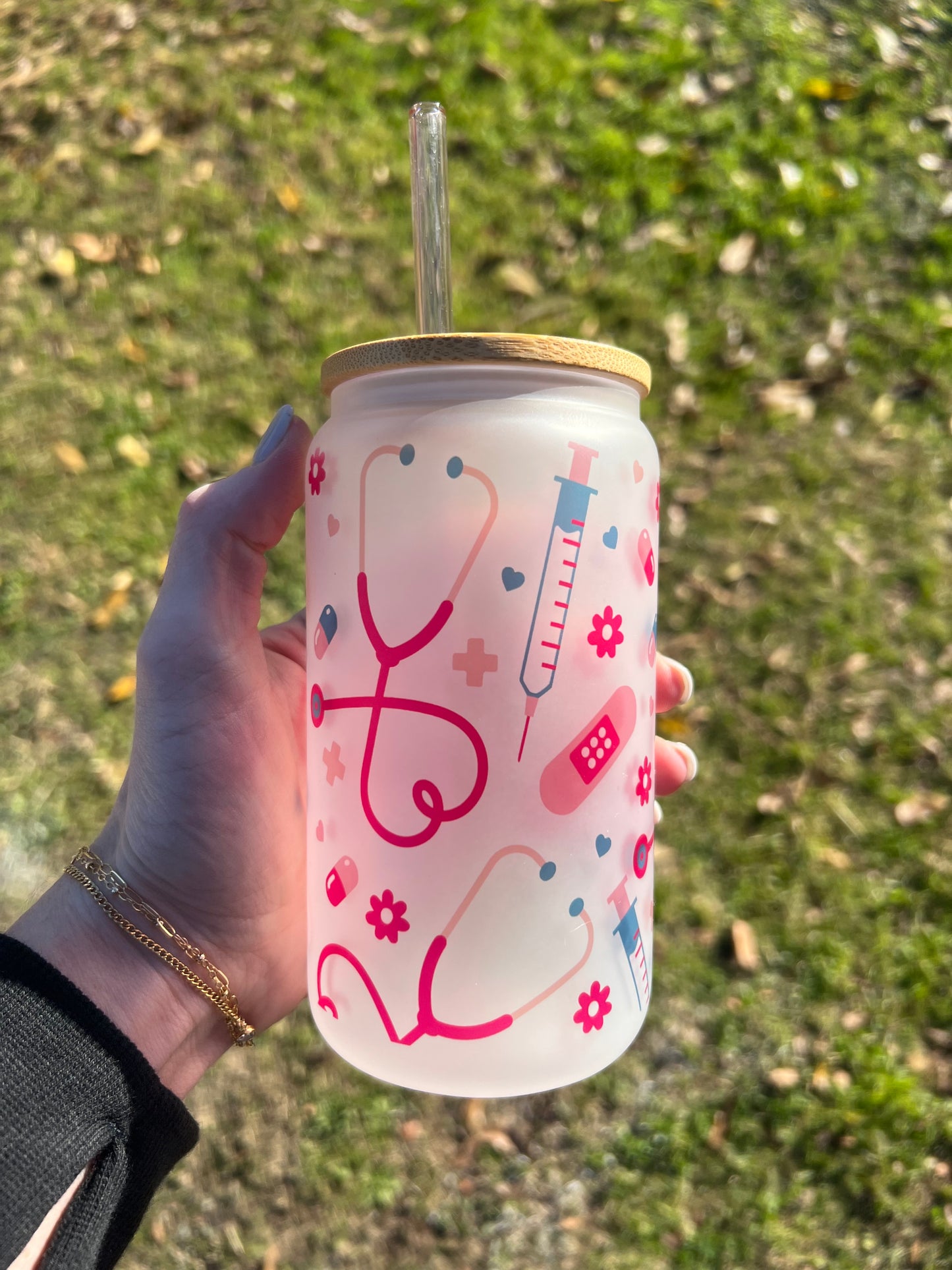Nifty Nurses Soda Can Glass