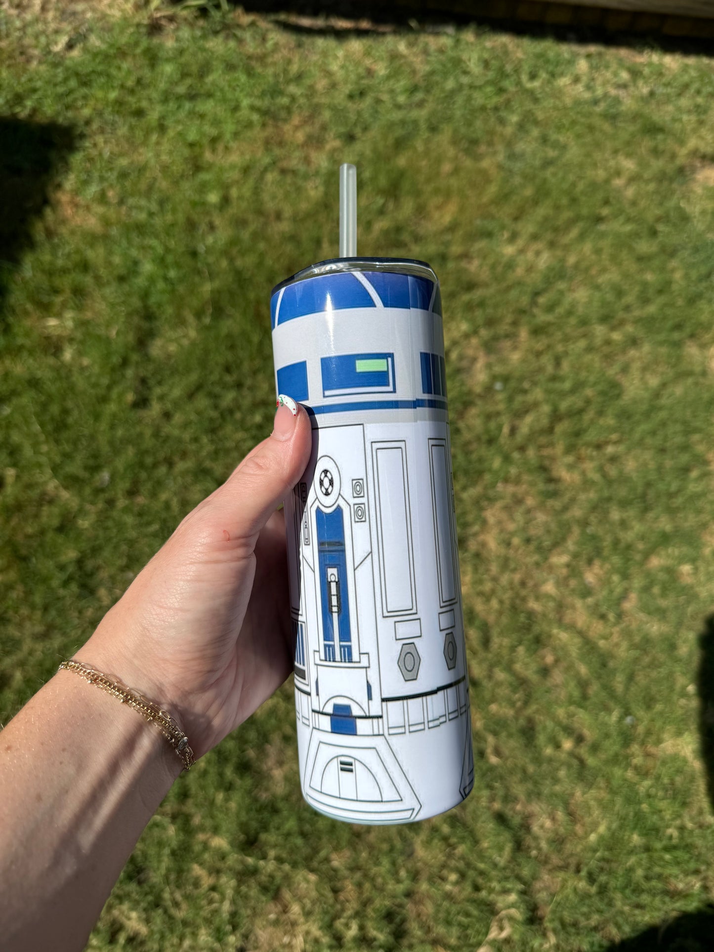 R2D2 Skinny Tumbler