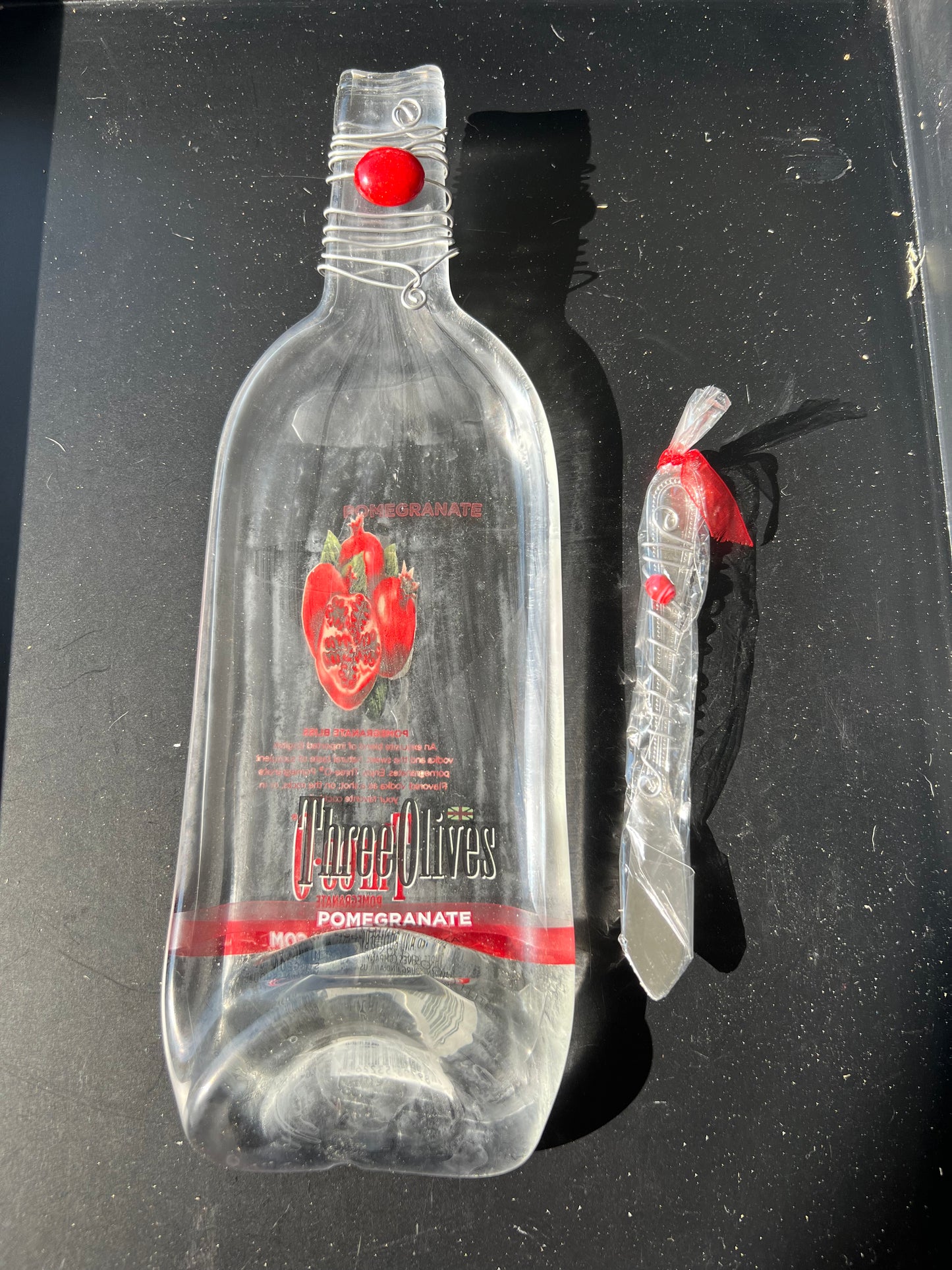 Three Olives Melted Bottle -Red