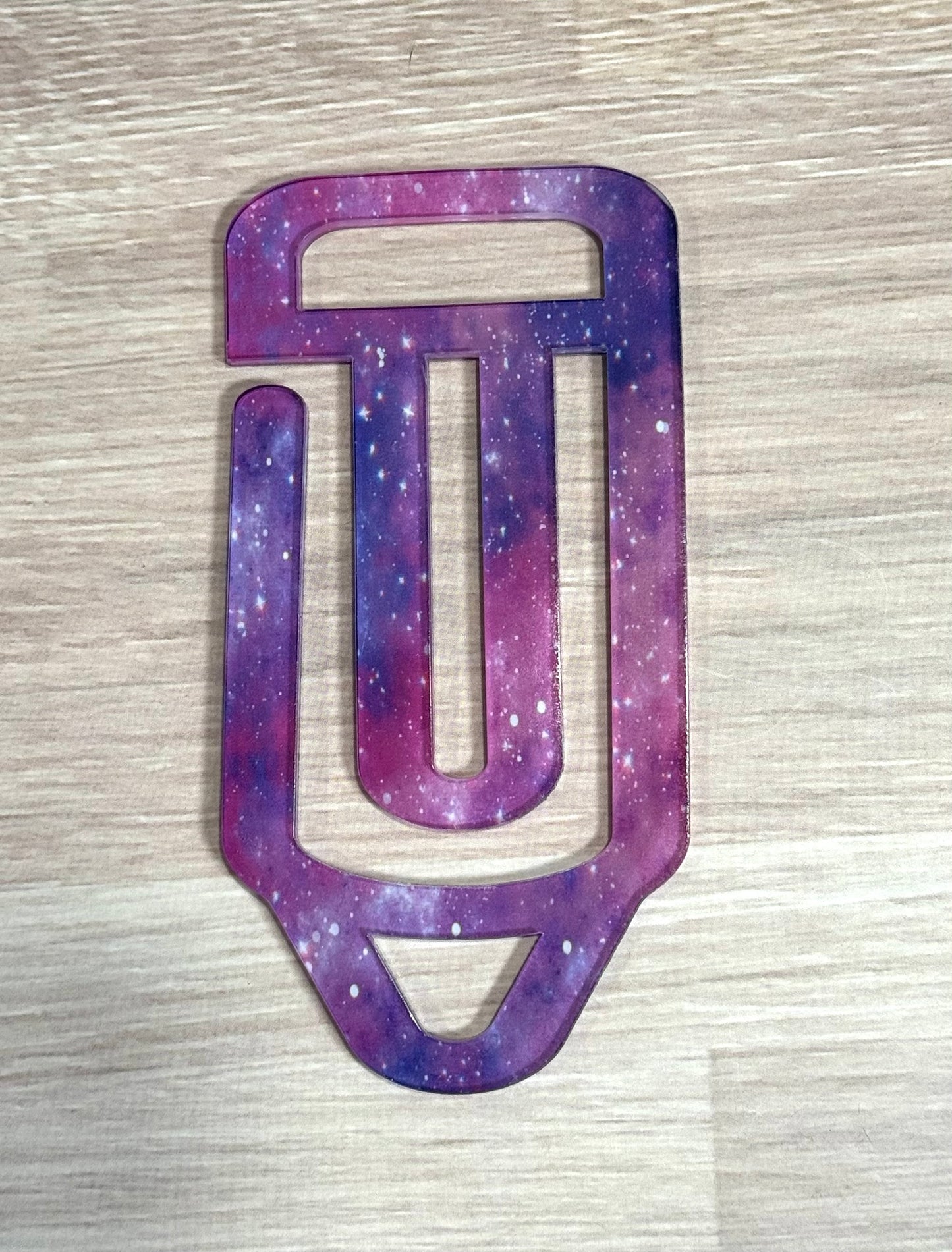 Galaxy Acrylic Pencil Paperclip