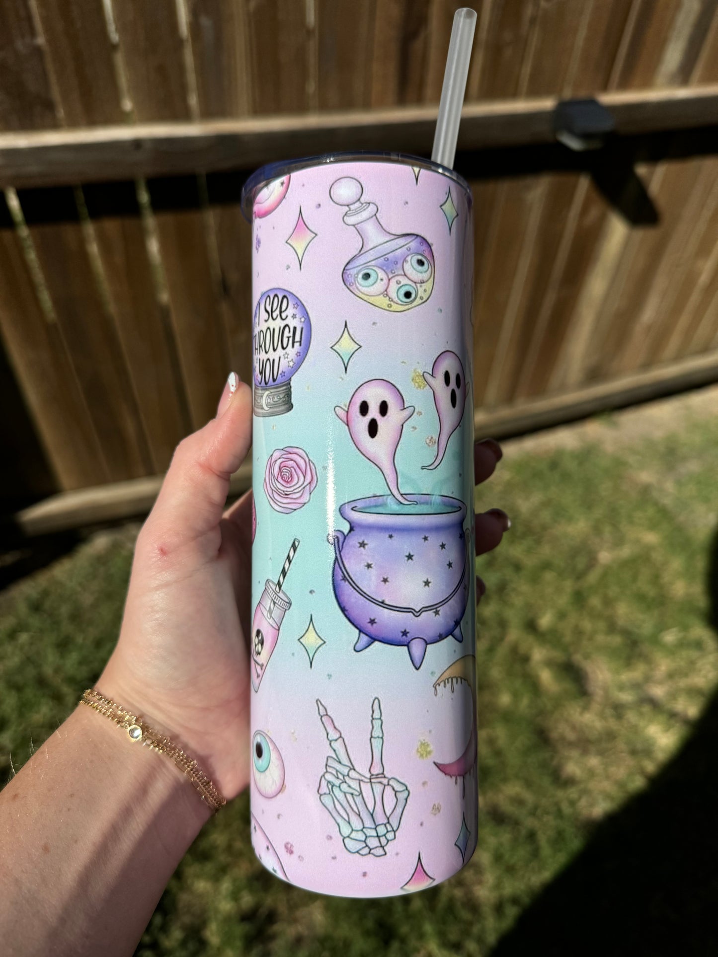Pastel Halloween Skinny Tumbler