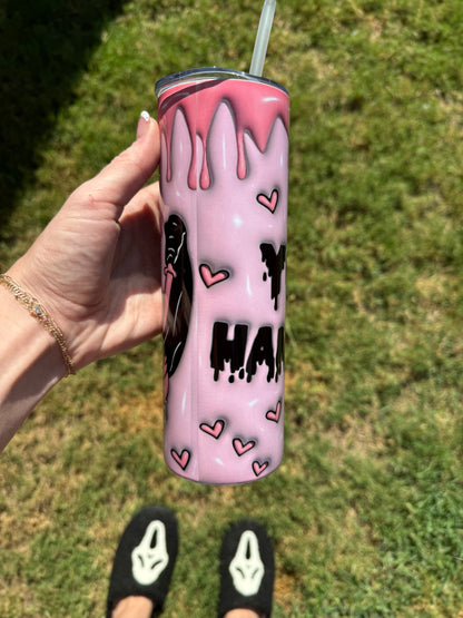 Pink Scream Skinny Tumbler
