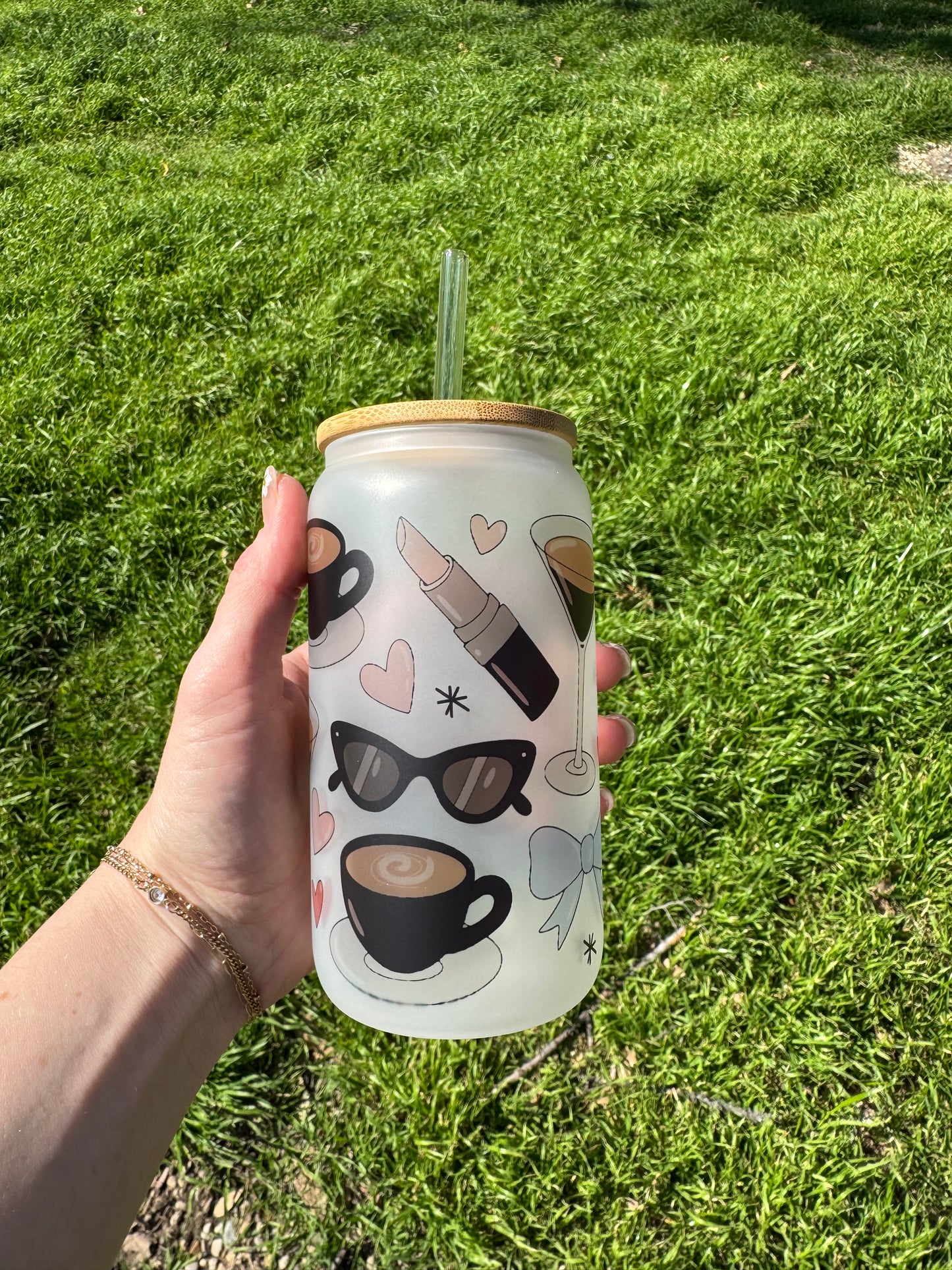Espresso Martini Girl Soda Can Glass