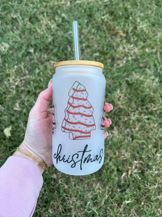 Oh Christmas Tree Soda Can Glass