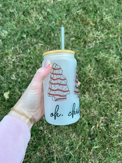Oh Christmas Tree Soda Can Glass