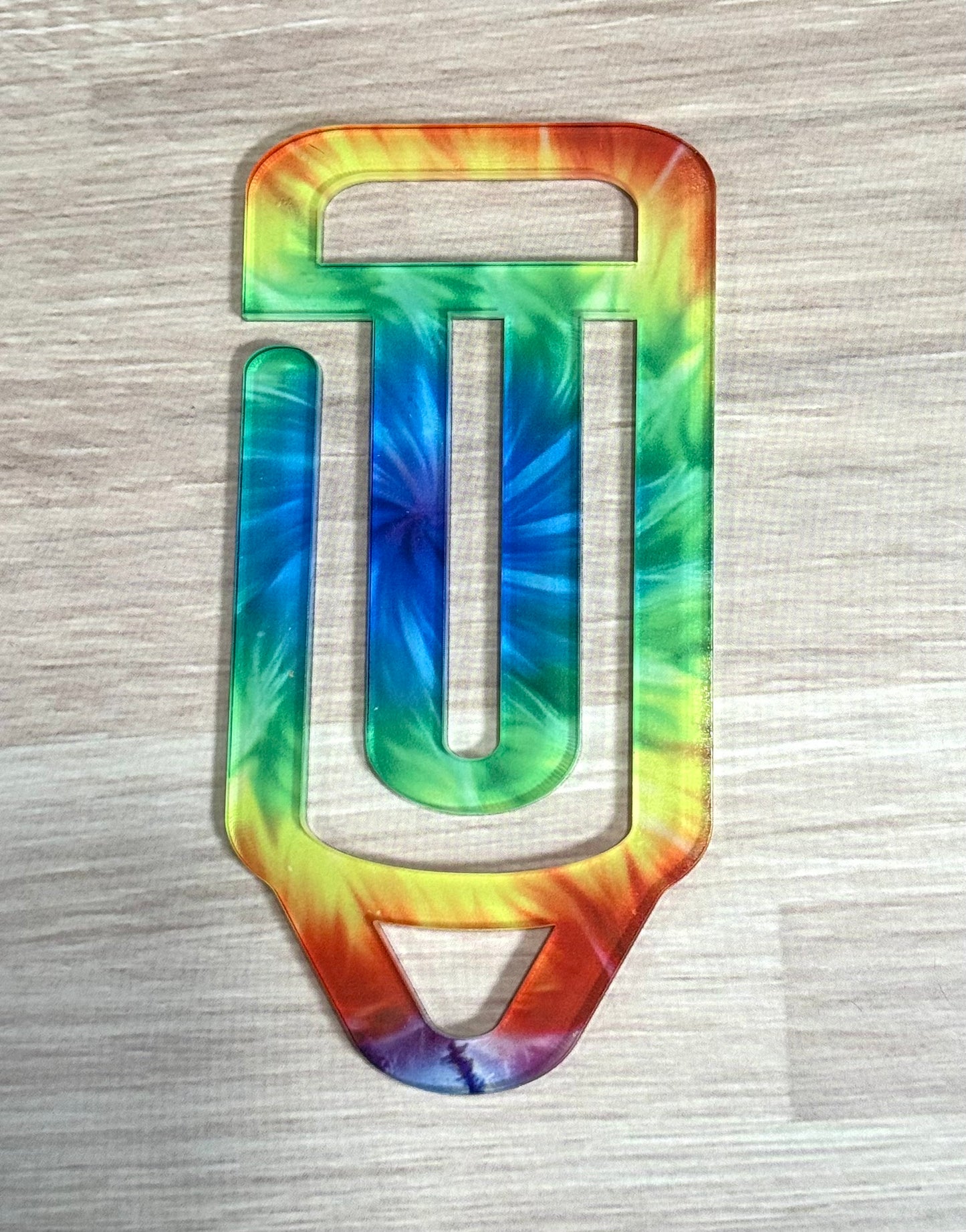 Tie Dye Acrylic Pencil Paperclip