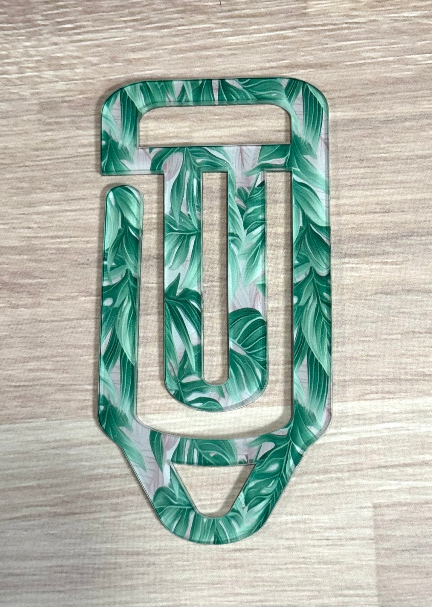 Tropic Leaf Acrylic Pencil Paperclip