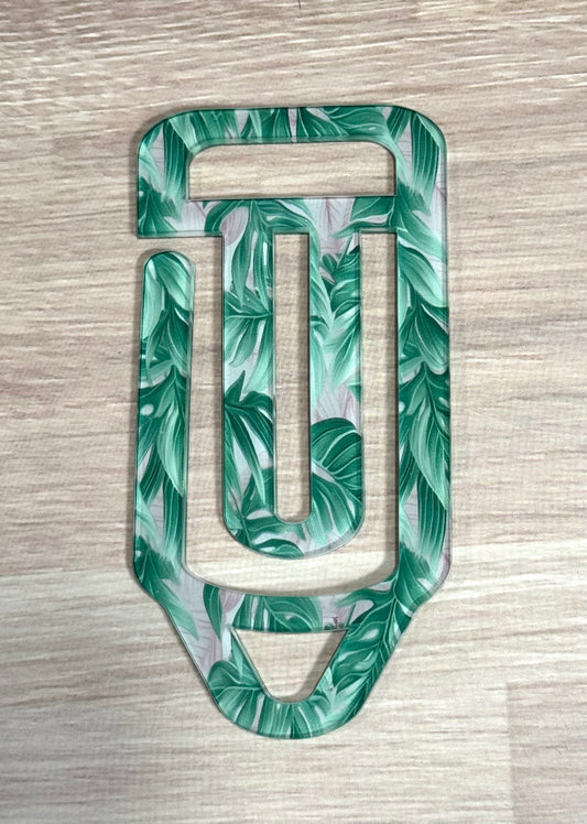 Tropic Leaf Acrylic Pencil Paperclip