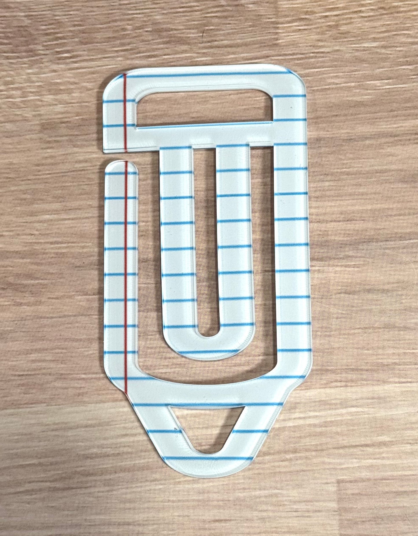 Notebook Paper Acrylic Pencil Paperclip
