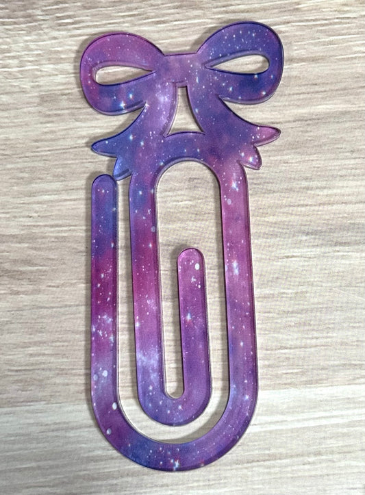 Galaxy Acrylic Bow Jumbo Paperclip