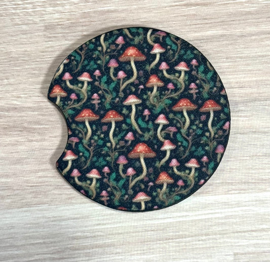 Psychedelic Mushroom Car Coaster