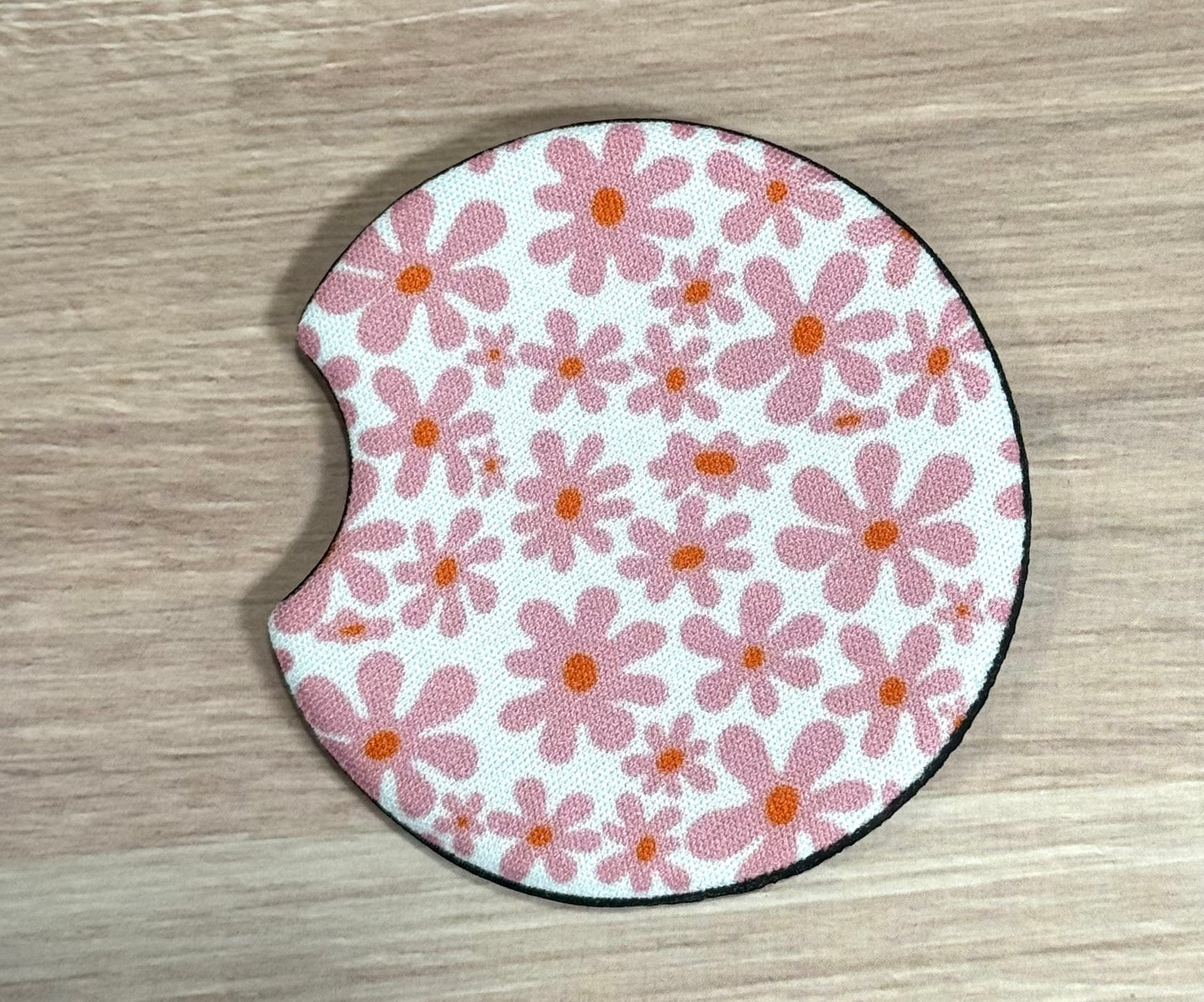 Pink Daisy Car Coaster