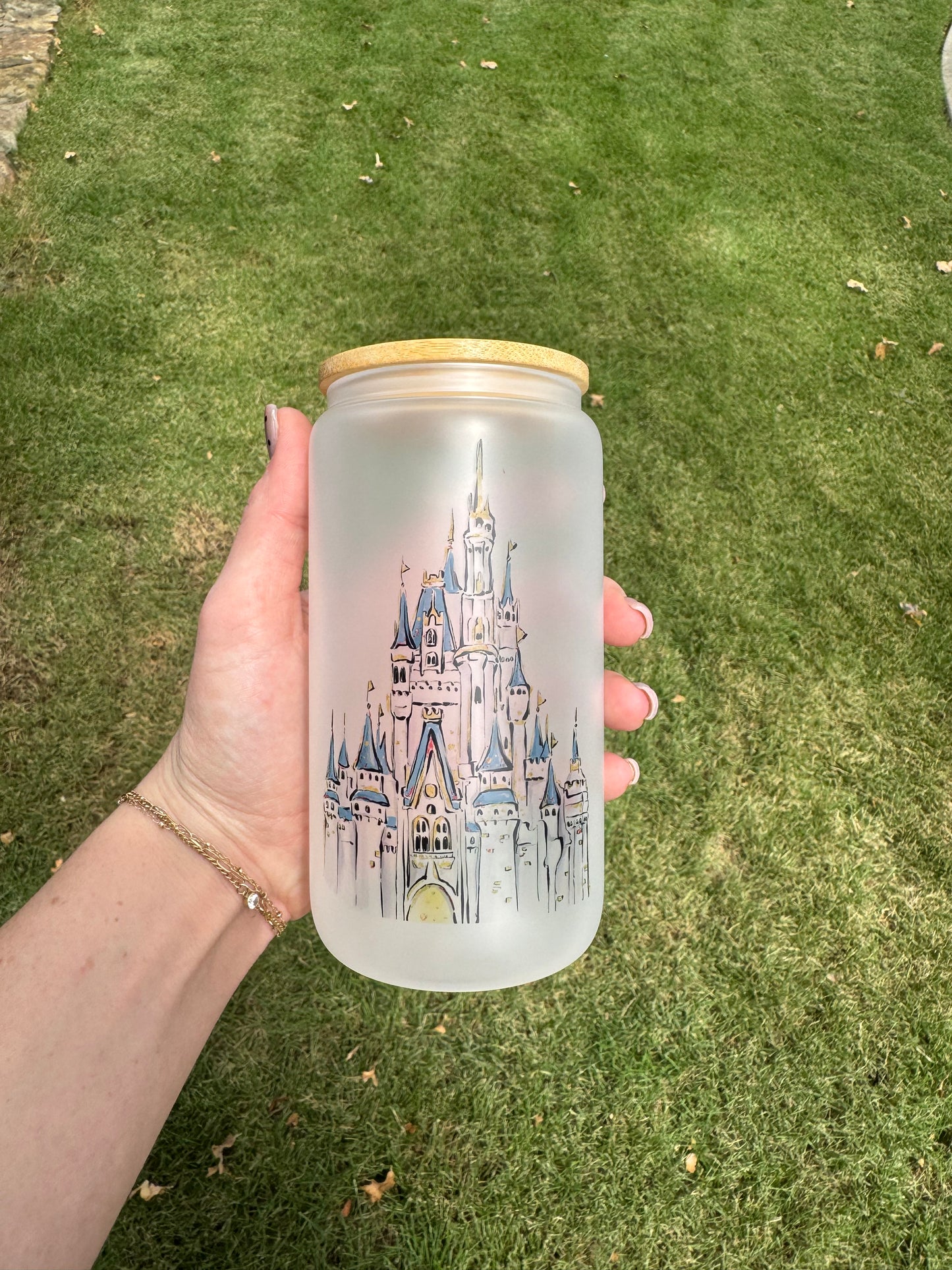 Princess Castle Soda Can Glass