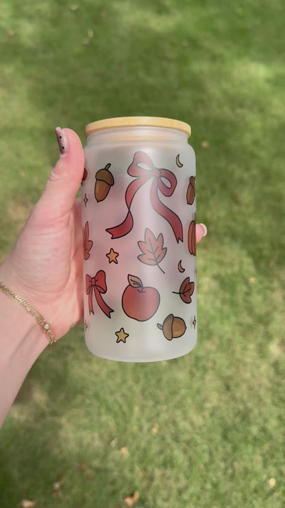 Fall Coquette Soda Can Glass
