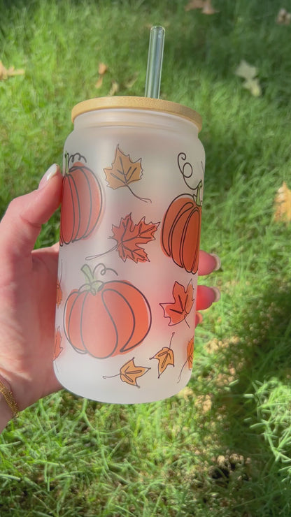 Pumpkins Soda Can Glass