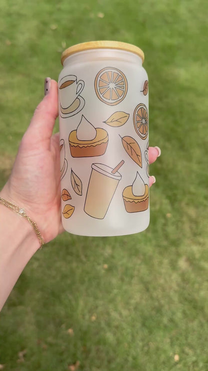Pumpkin Spice Girl Soda Can Glass