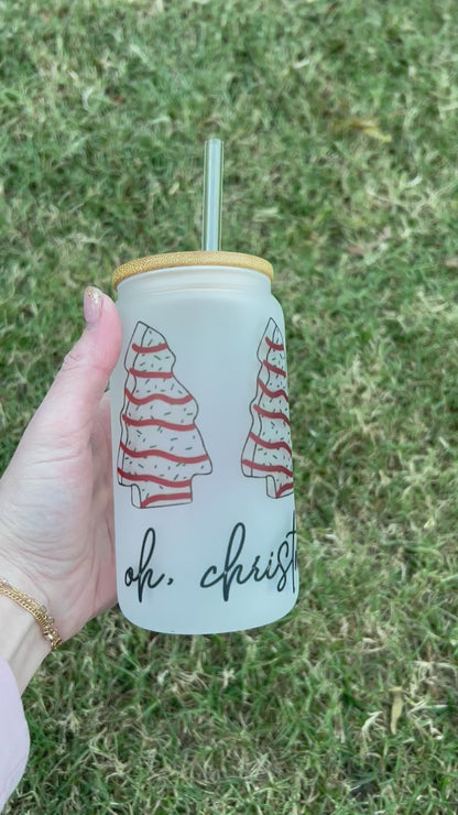 Oh Christmas Tree Soda Can Glass